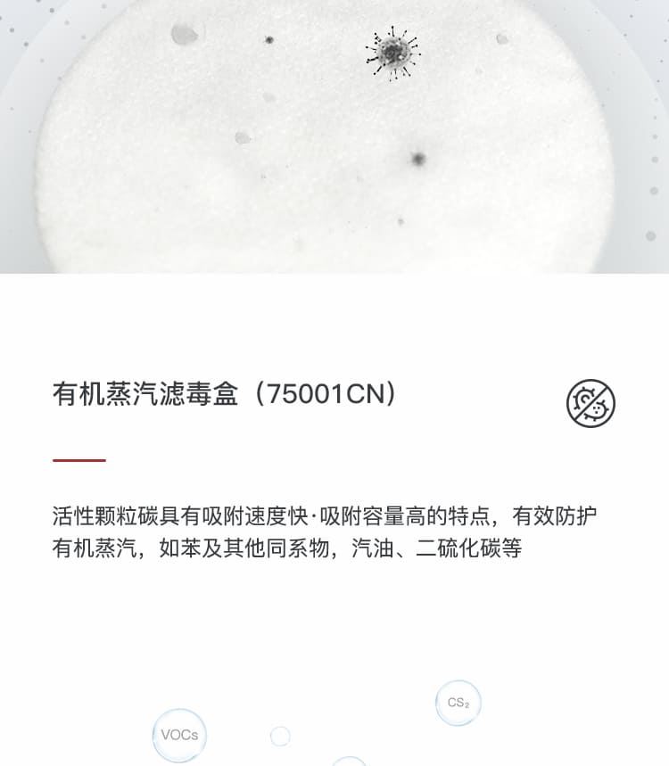 霍尼韦尔 550050M橡胶半面罩+7500防毒滤毒盒系列 (防有机蒸汽)